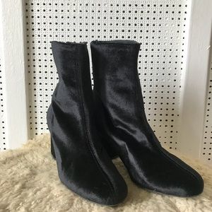 Free People Boots Cecile 37 Black Velvet  6.5 - 7